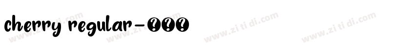 cherry regular字体转换